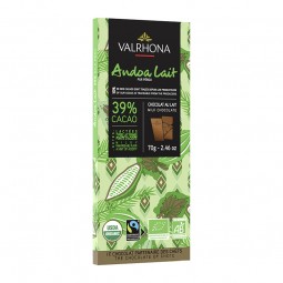 Valrhona Milk Chocolate Bar Andoa Organic 39% (70g)