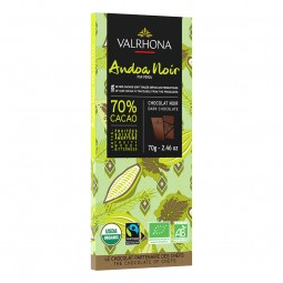 Valrhona Dark Chocolate Bar Andoa Organic 70% (70g)