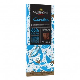 Valrhona Dark Chocolate Bar Caraibe 66% (70g)